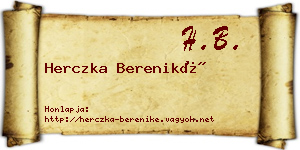 Herczka Bereniké névjegykártya